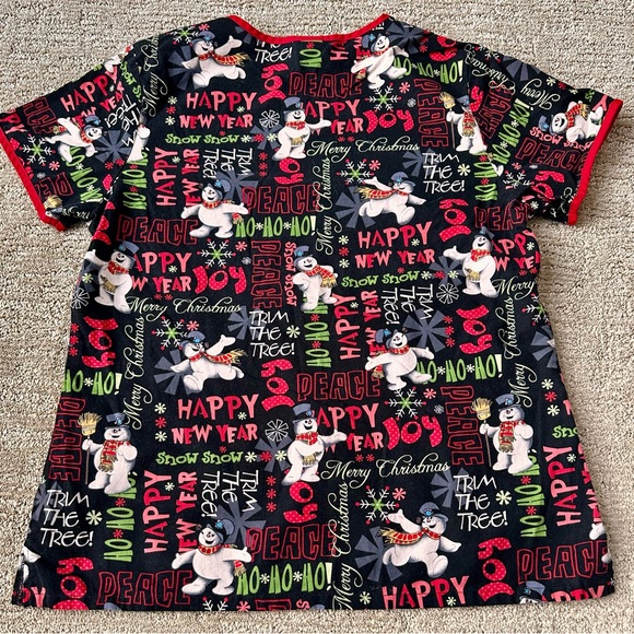 Frosty the Snowman scrub top size medium - Picture 3 of 3